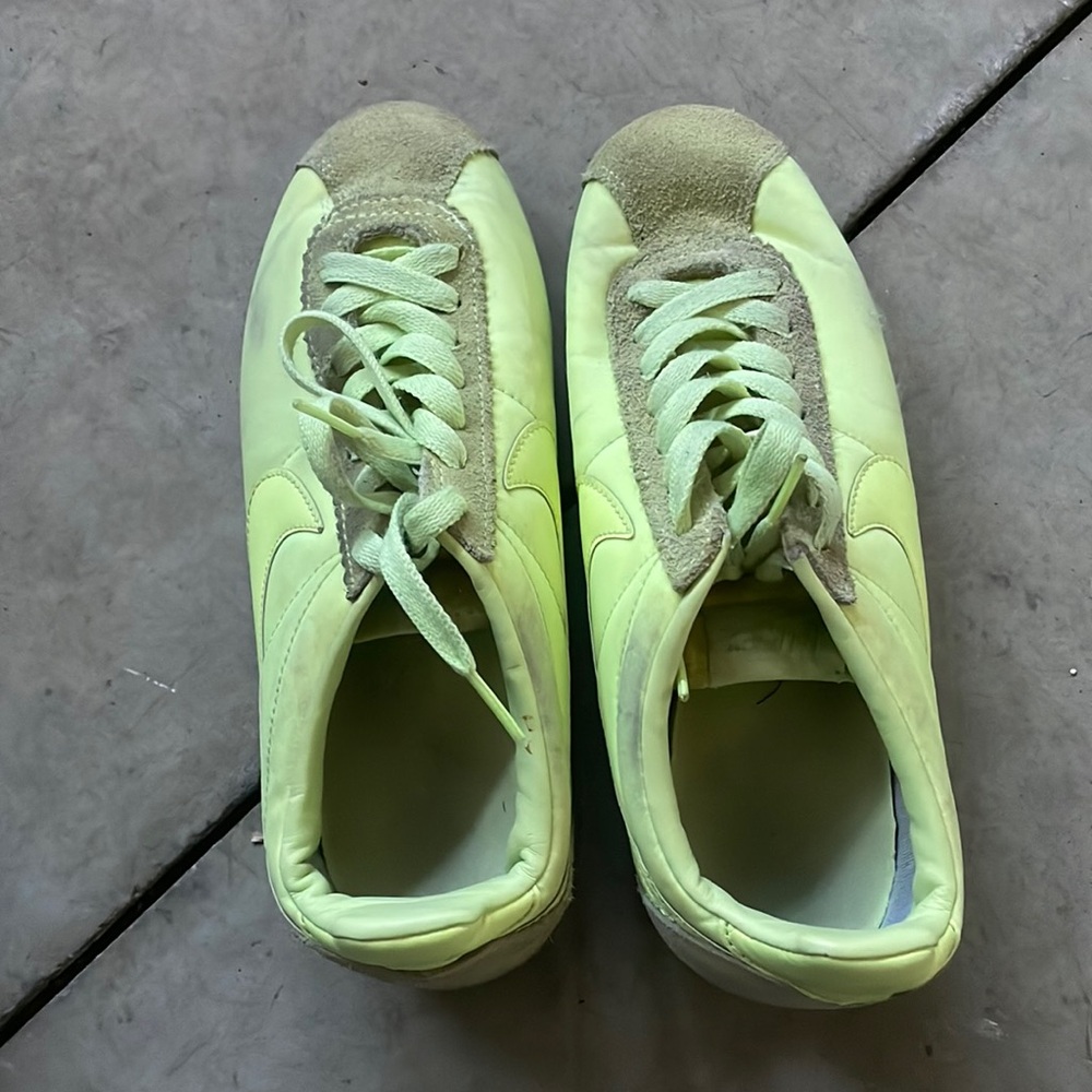 Nike Cortez Vintage Nylon Sneakers Shoes Yellow